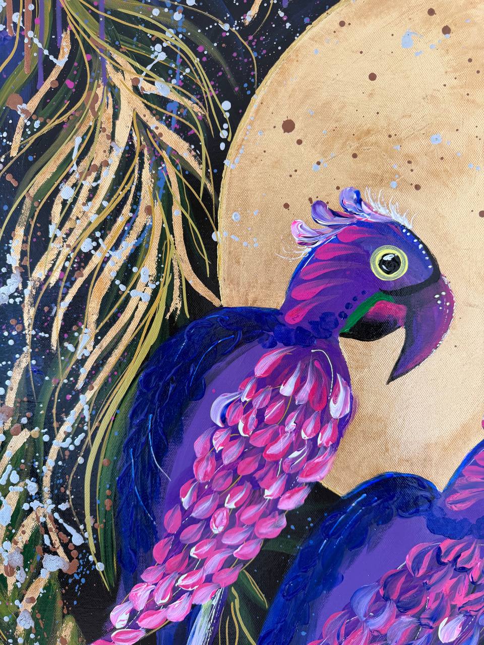 Two parrots in paradise
